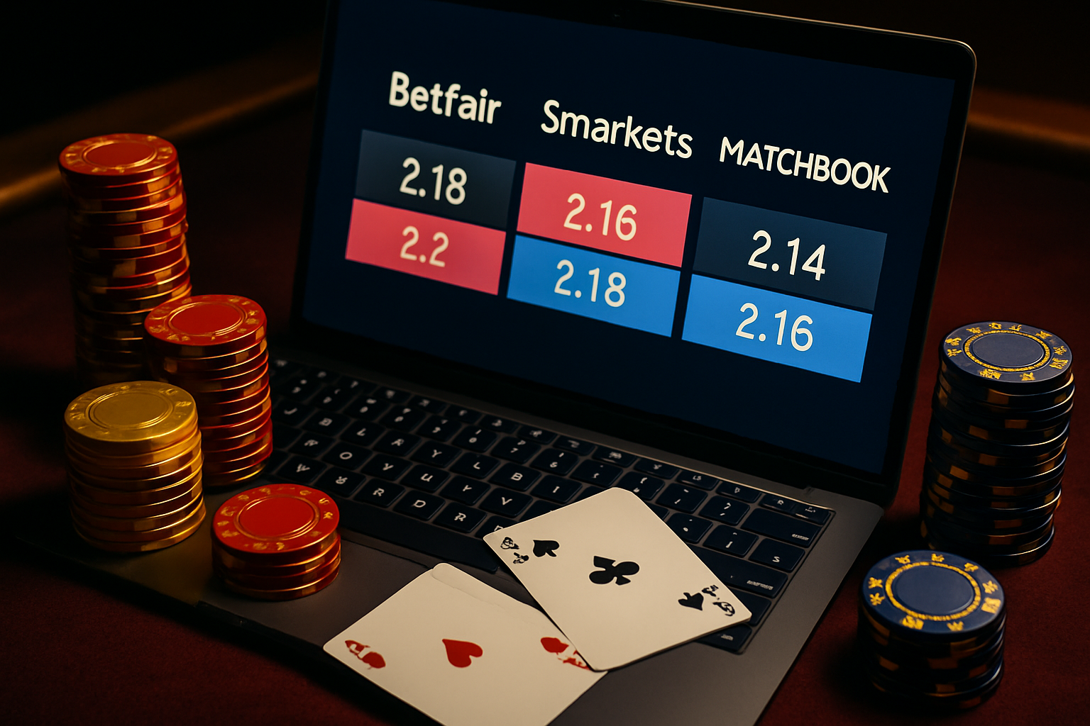 Wettbörsen Kommission Vergleich zwischen Betfair, Smarkets und Matchbook mit Gebühren-Berechnungen